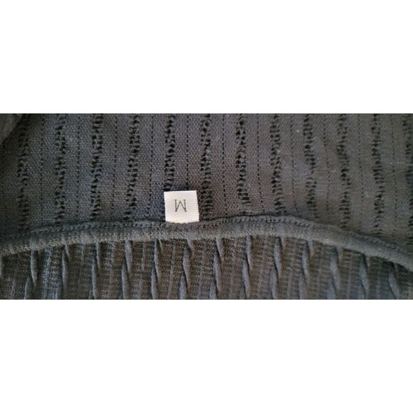 Knit Dress Square Neck Long Sleeve Knee Length Babydoll Dress Sz M - Picture 7 of 8